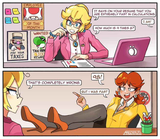 Peach &amp; Daisy Office Comic